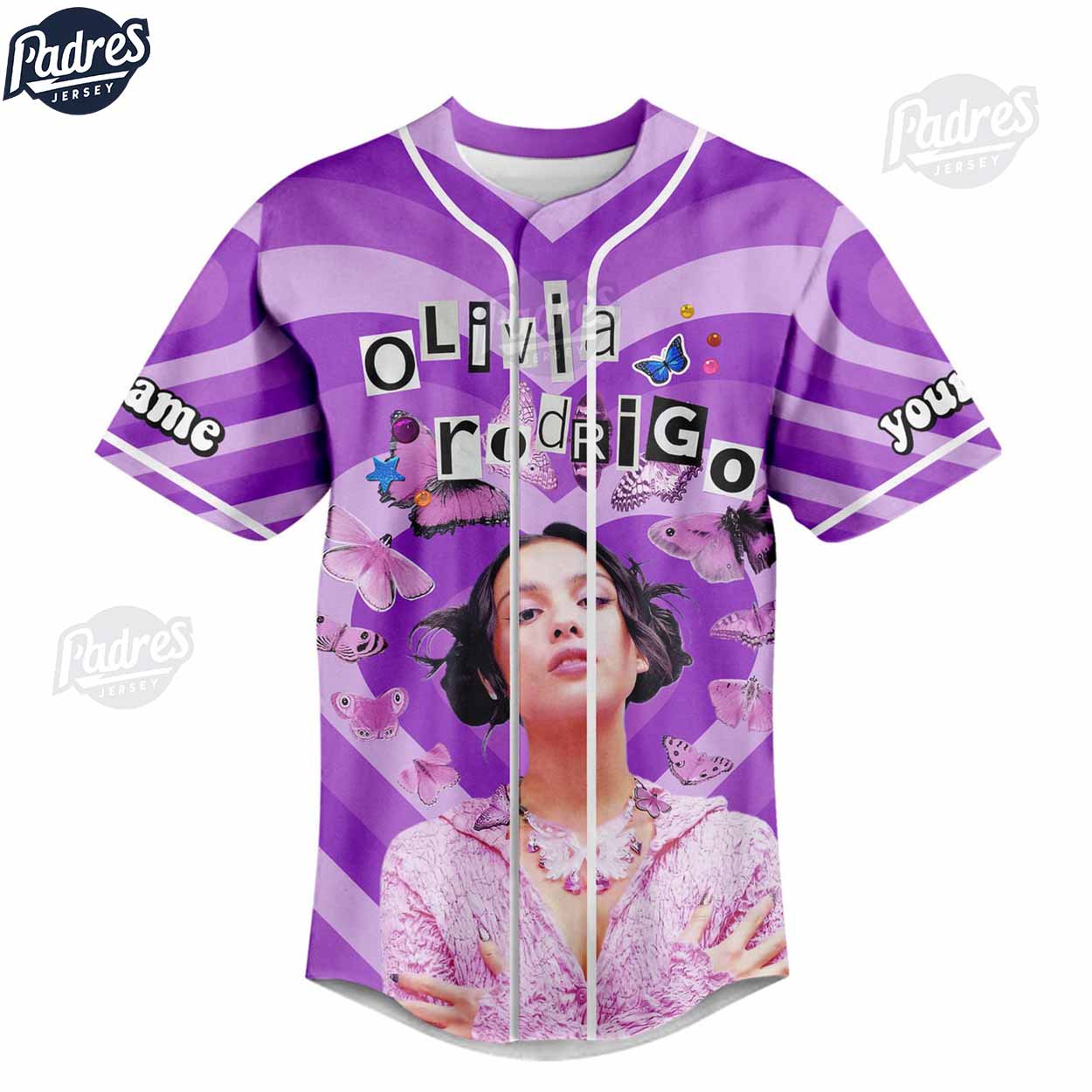 Olivia Rodrigo Vampire Custom Baseball Jersey Gifts - Padres Jersey Oasis: Elevate Your Baseball Style Game