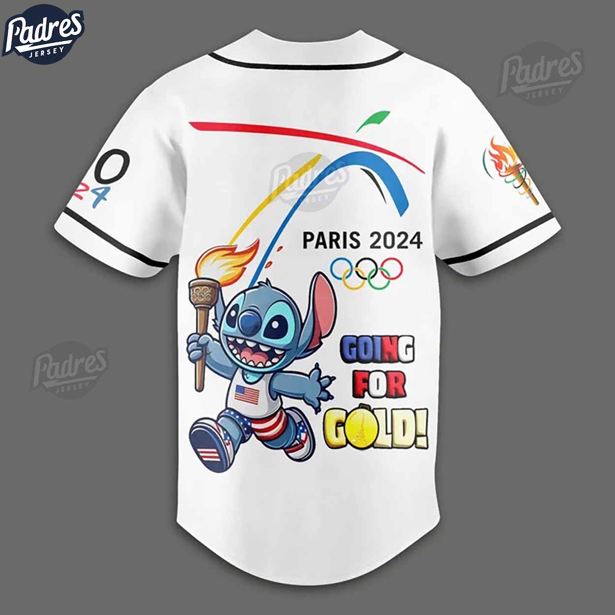 Olympic Paris 2024 Team USA Stitch Baseball Jersey Style - Padres Jersey Oasis: Elevate Your Baseball Style Game