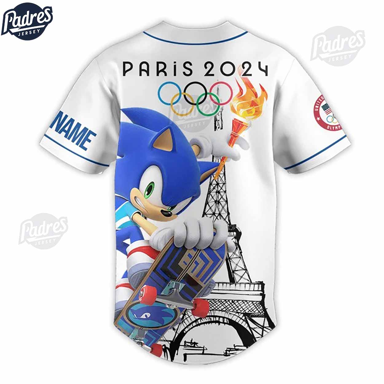 Olympic Paris Team USA Sonnic Custom Baseball Jersey - Padres Jersey Oasis: Elevate Your Baseball Style Game