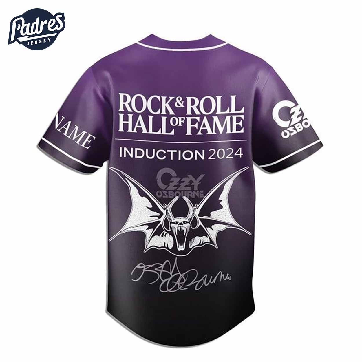 Ozzy Osbourne Rock And Roll Hall Of Fame Custom Baseball Jersey - Padres Jersey Oasis: Elevate Your Baseball Style Game