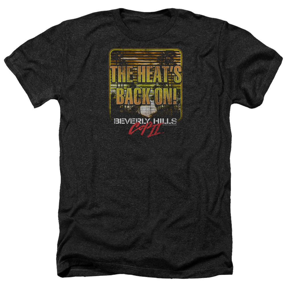 Beverly Hills Cop The Heats Back On - Men's Heather T-Shirt