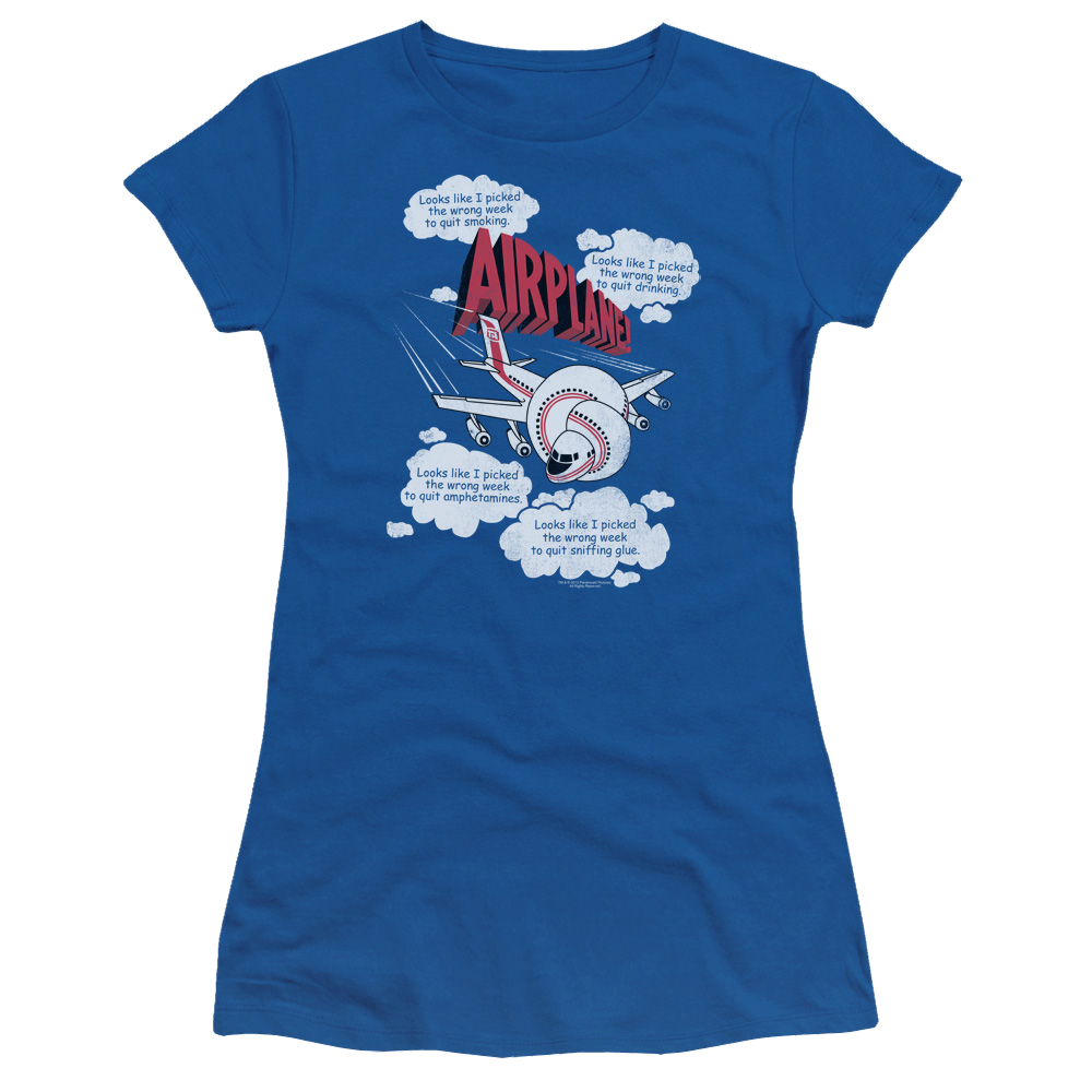 Airplane Picked The Wrong Day - Juniors T-Shirt