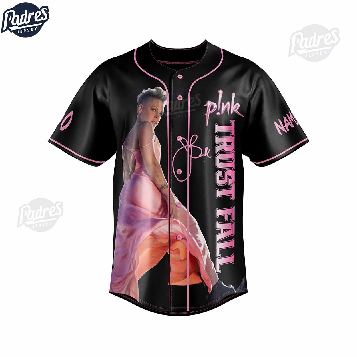 P!nk Trustfall Custom Baseball Jersey Style - Padres Jersey Oasis: Elevate Your Baseball Style Game