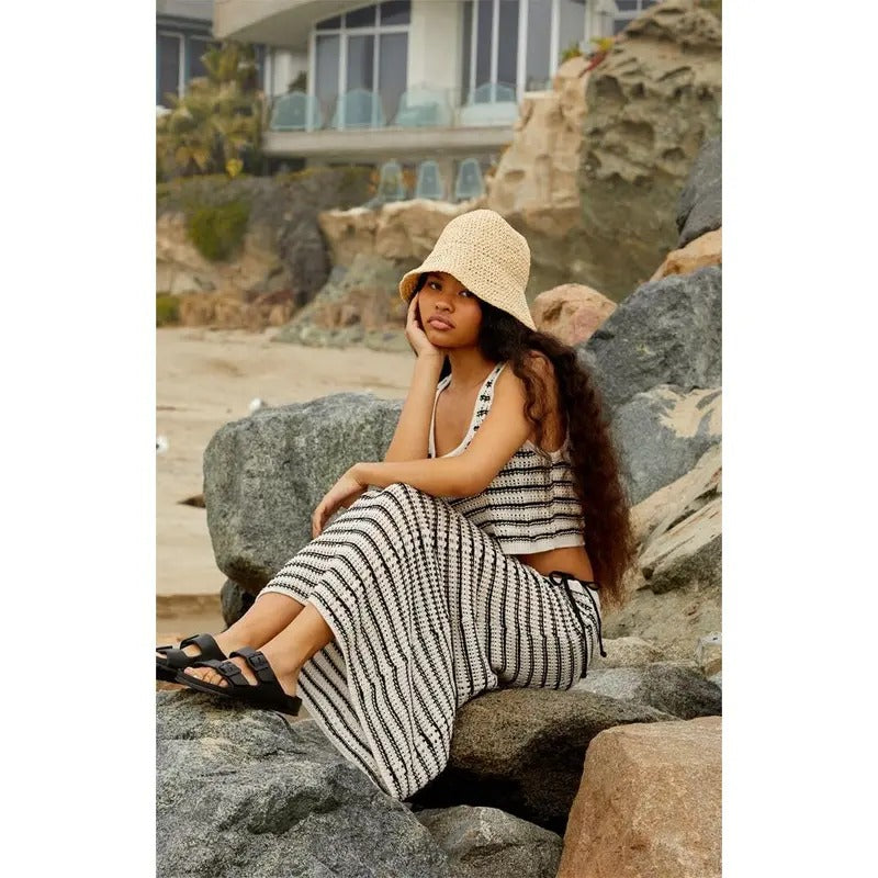 PacSun Women's Coastal Crochet Midi Skirt