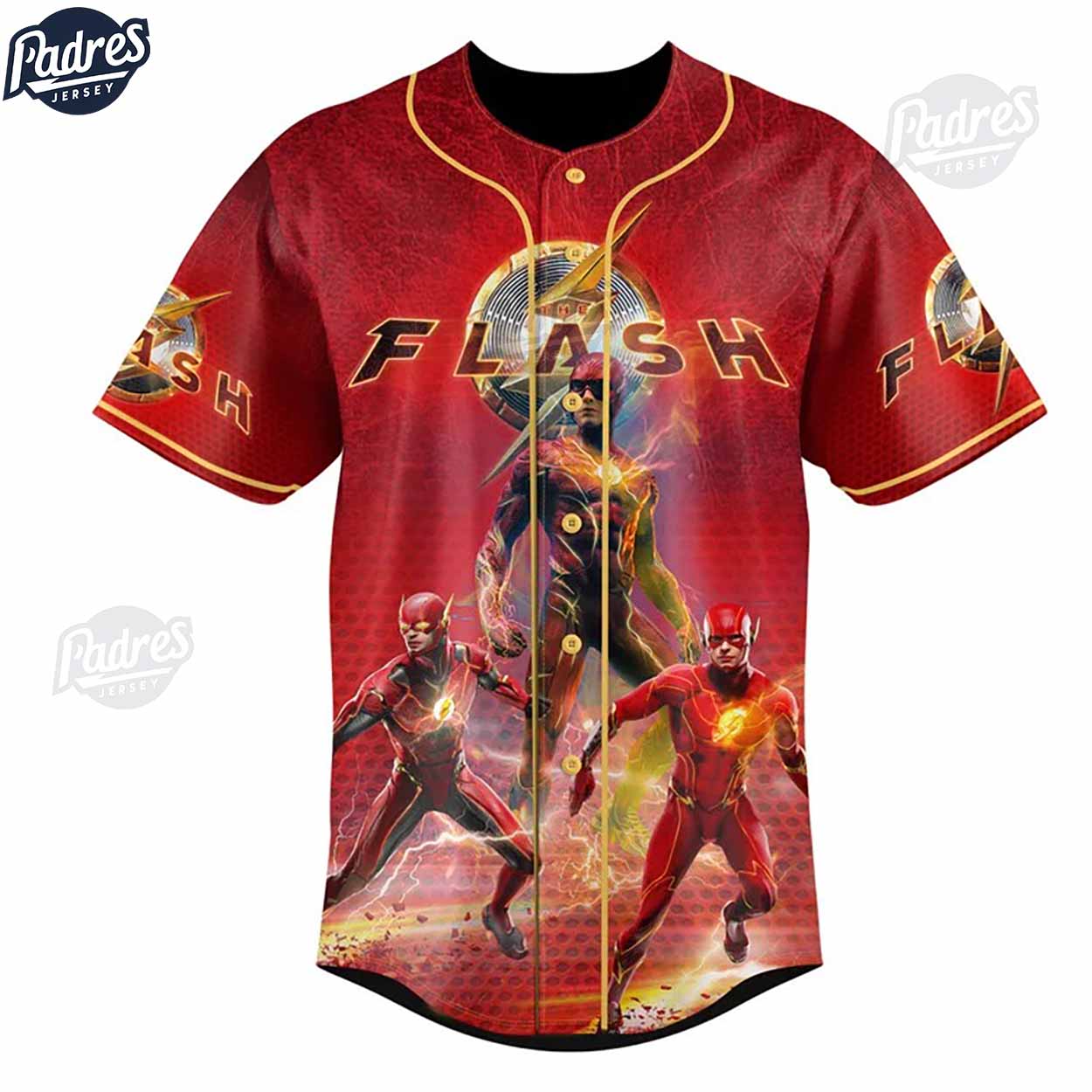Personalized Movie The Flash Baseball Jersey - Padres Jersey Oasis: Elevate Your Baseball Style Game