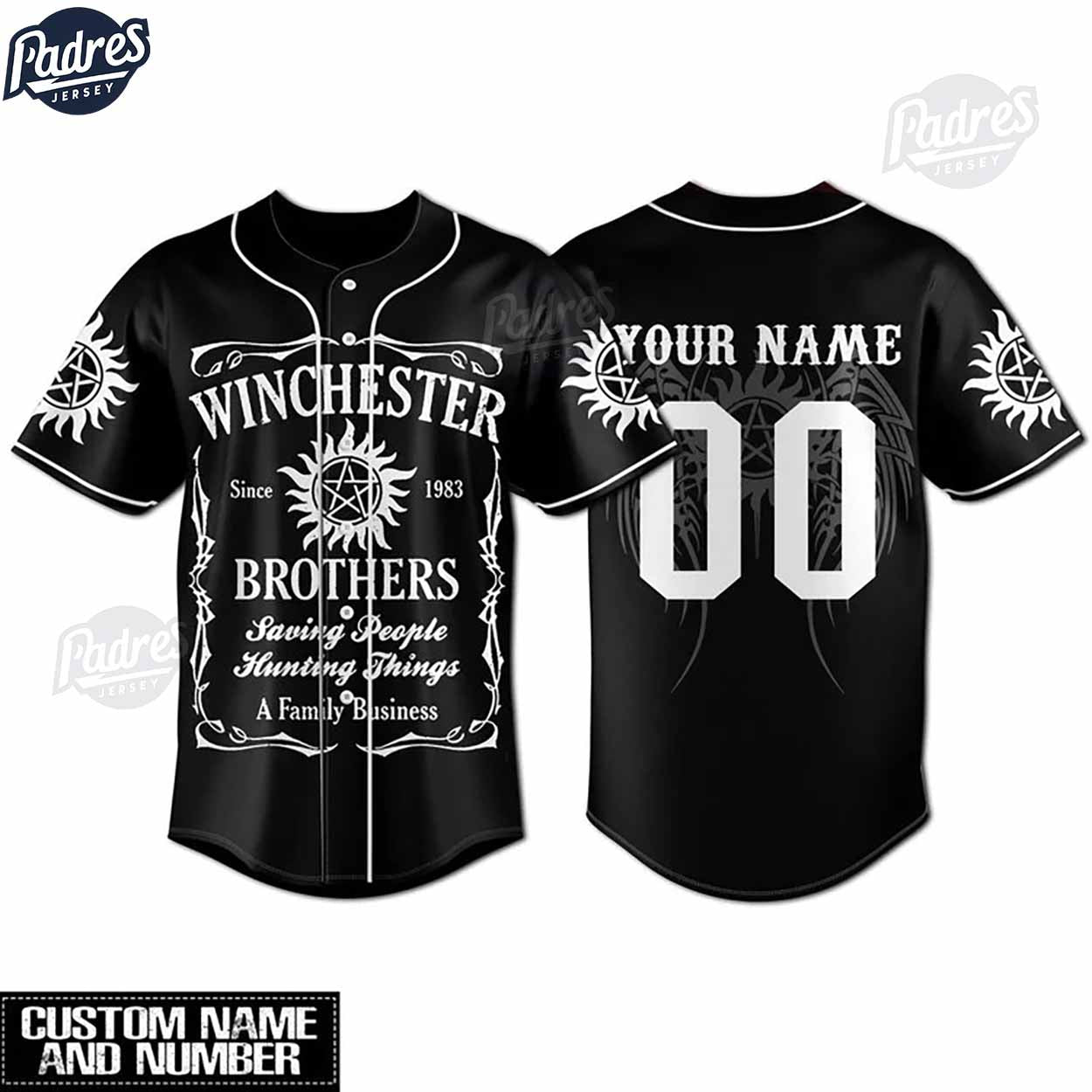 Personalized Supernatural A family Baseball Jersey - Padres Jersey Oasis: Elevate Your Baseball Style Game