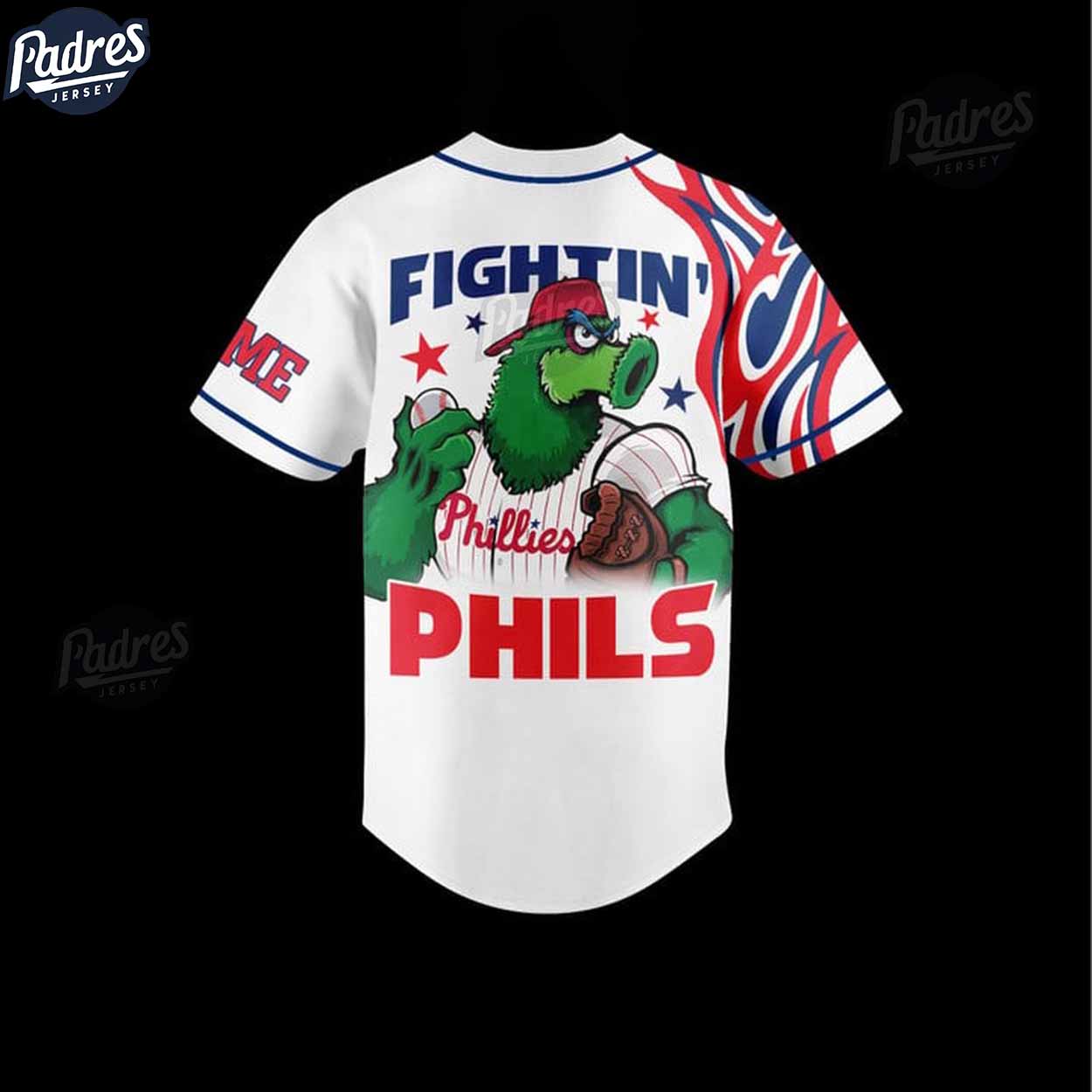 Philadelphia Phillies Fightin Phils Flames Personalized Baseball Jersey Style - Padres Jersey Oasis: Elevate Your Baseball Style Game