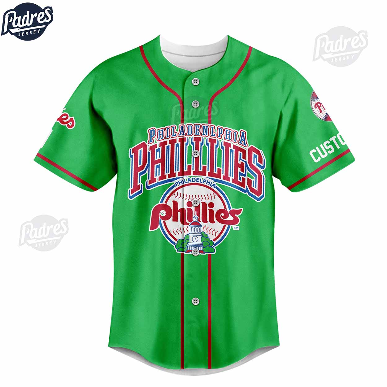 Philadelphia Phillies Green Custom Baseball Jersey Style - Padres Jersey Oasis: Elevate Your Baseball Style Game
