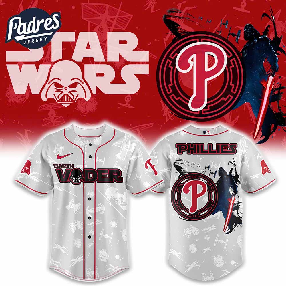 Philadelphia Phillies MLB x Darth Vader Is Anakin Baseball Jersey - Padres Jersey Oasis: Elevate Your Baseball Style Game
