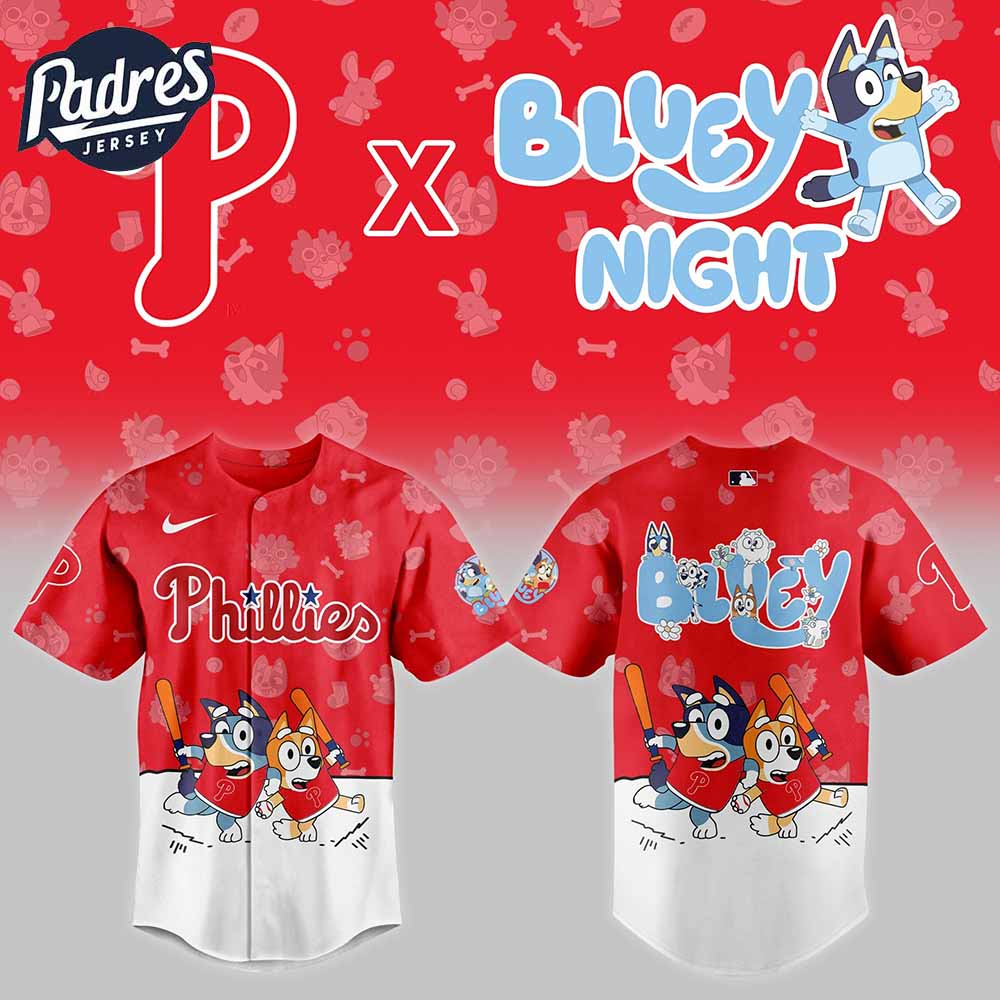 Philadelphia Phillies x Bluey Night Baseball Jersey - Padres Jersey Oasis: Elevate Your Baseball Style Game