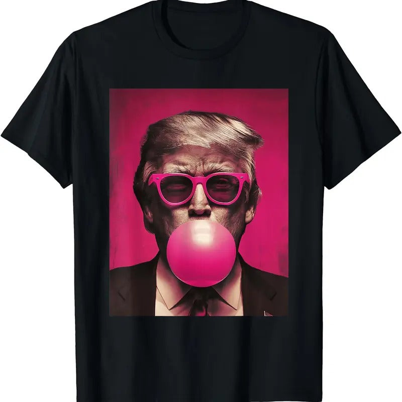 Pink Sunglasses Trump Bubble Gum T-Shirt