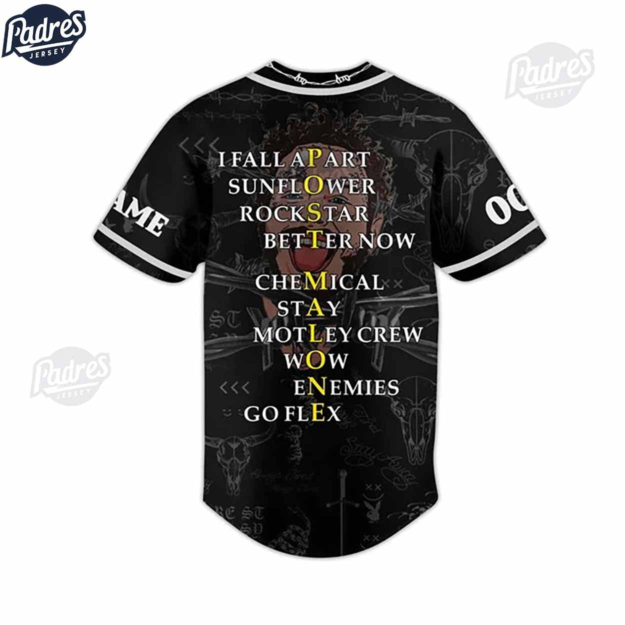 Post Malone Custom Baseball Jersey Gifts For Anyone - Padres Jersey Oasis: Elevate Your Baseball Style Game