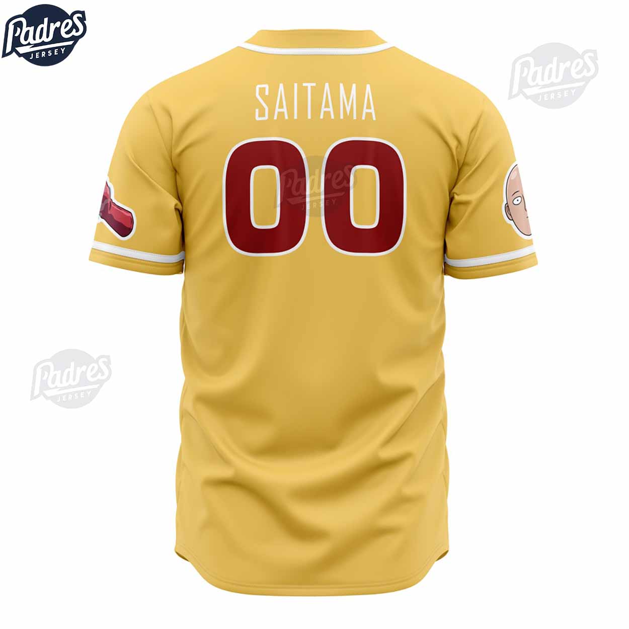 Power Saitama One Punch Man Baseball Jersey Shirt - Padres Jersey Oasis: Elevate Your Baseball Style Game