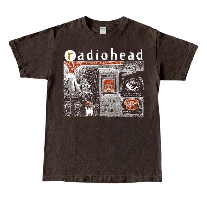 Radiohead Shirt, Radiohead Cotton T-shirt Unisex Short Sleeve Tops Gift for Fan