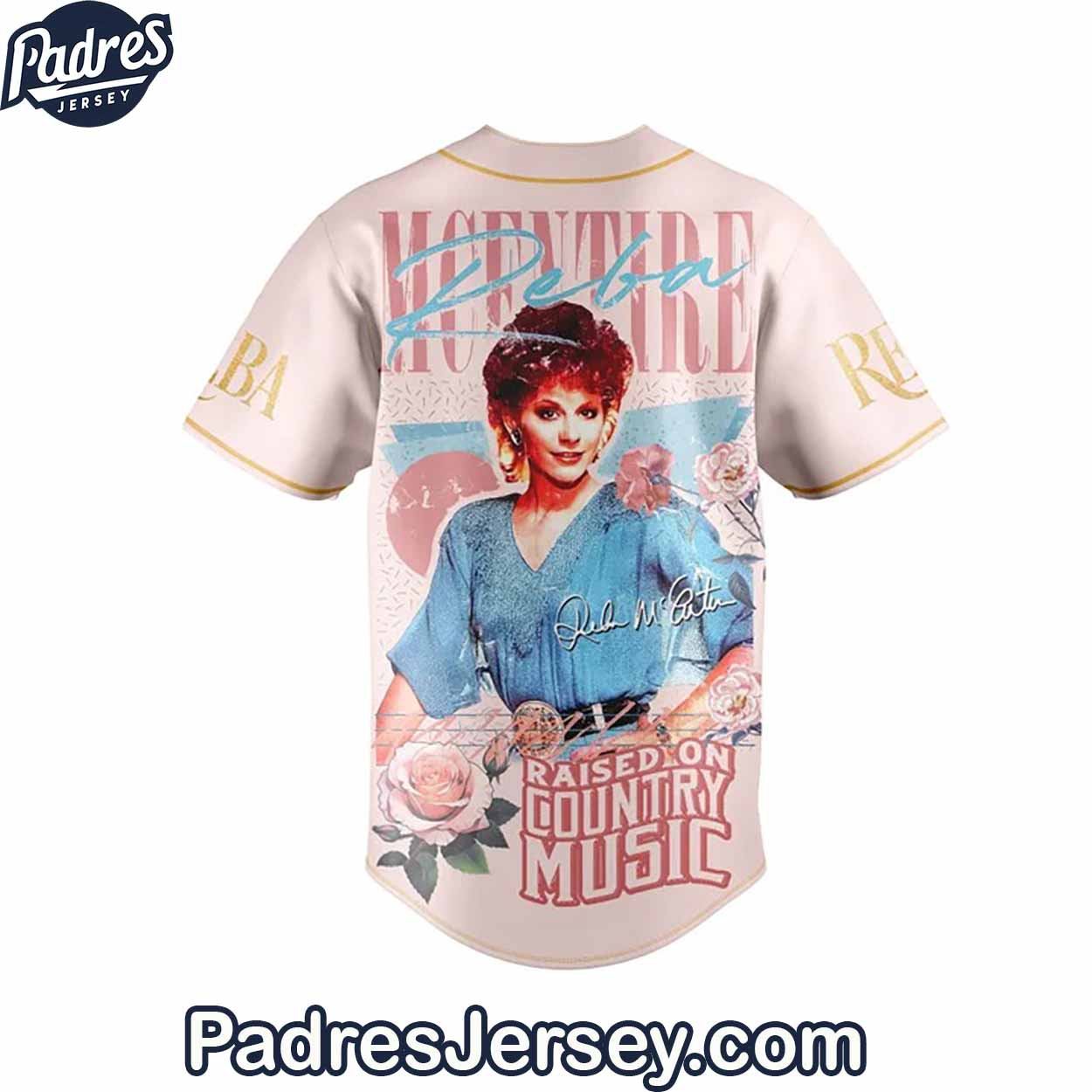 Raised on Reba Country Music Reba McEntire Baseball Jersey Outfit - Padres Jersey Oasis: Elevate Your Baseball Style Game