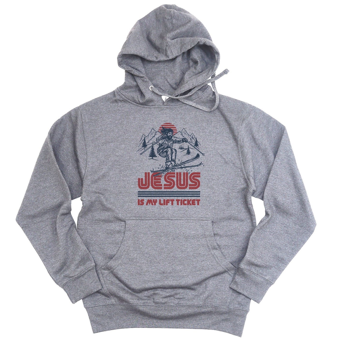 Unisex Jesus Is My Lift Ticket Midweight Pullover Hoodie
