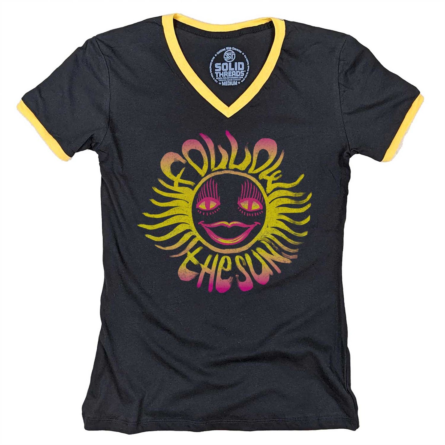 Women's Follow the Sun Ringer V-Neck Tee