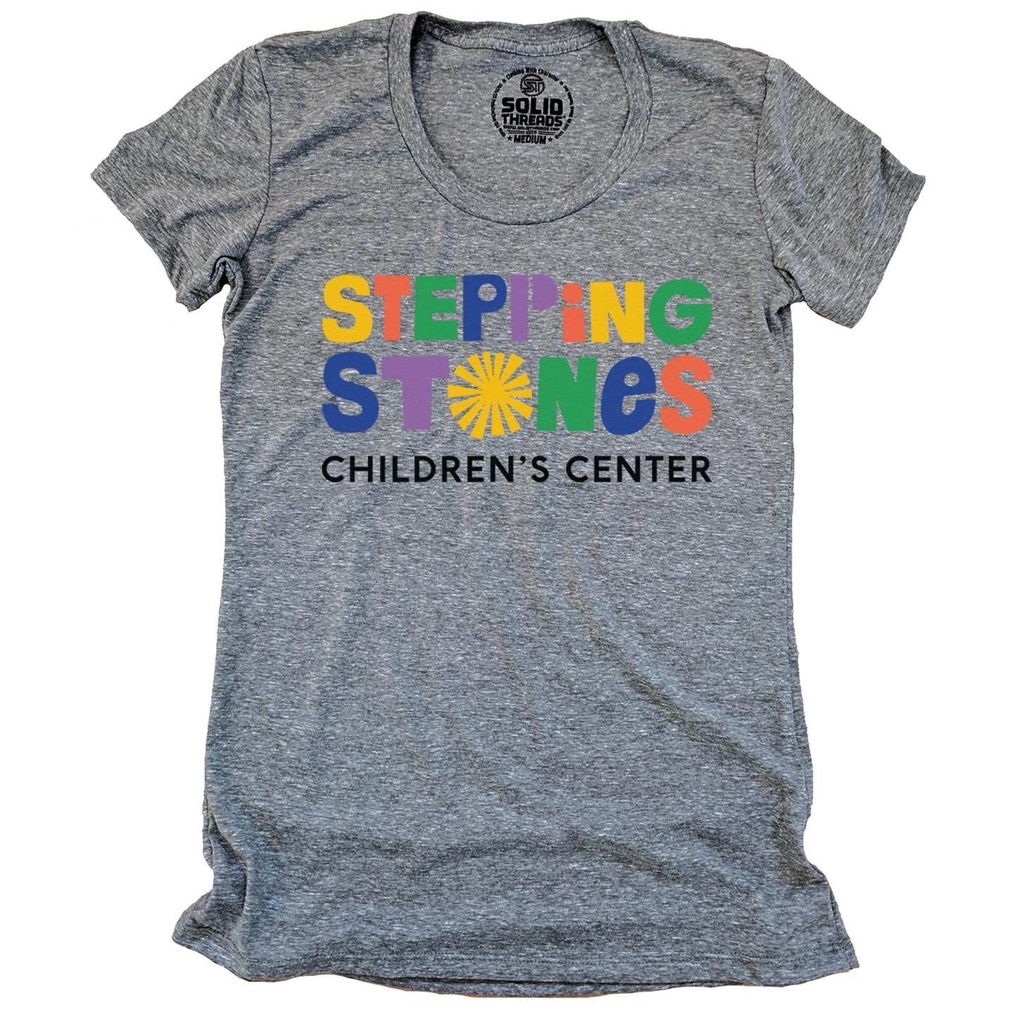 Women's Stepping Stones Rainbow Sunburst T-shirt