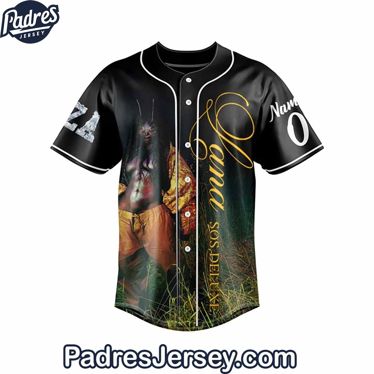 SZA Release SOS Deluxe Custom Baseball Jersey Outfit - Padres Jersey Oasis: Elevate Your Baseball Style Game