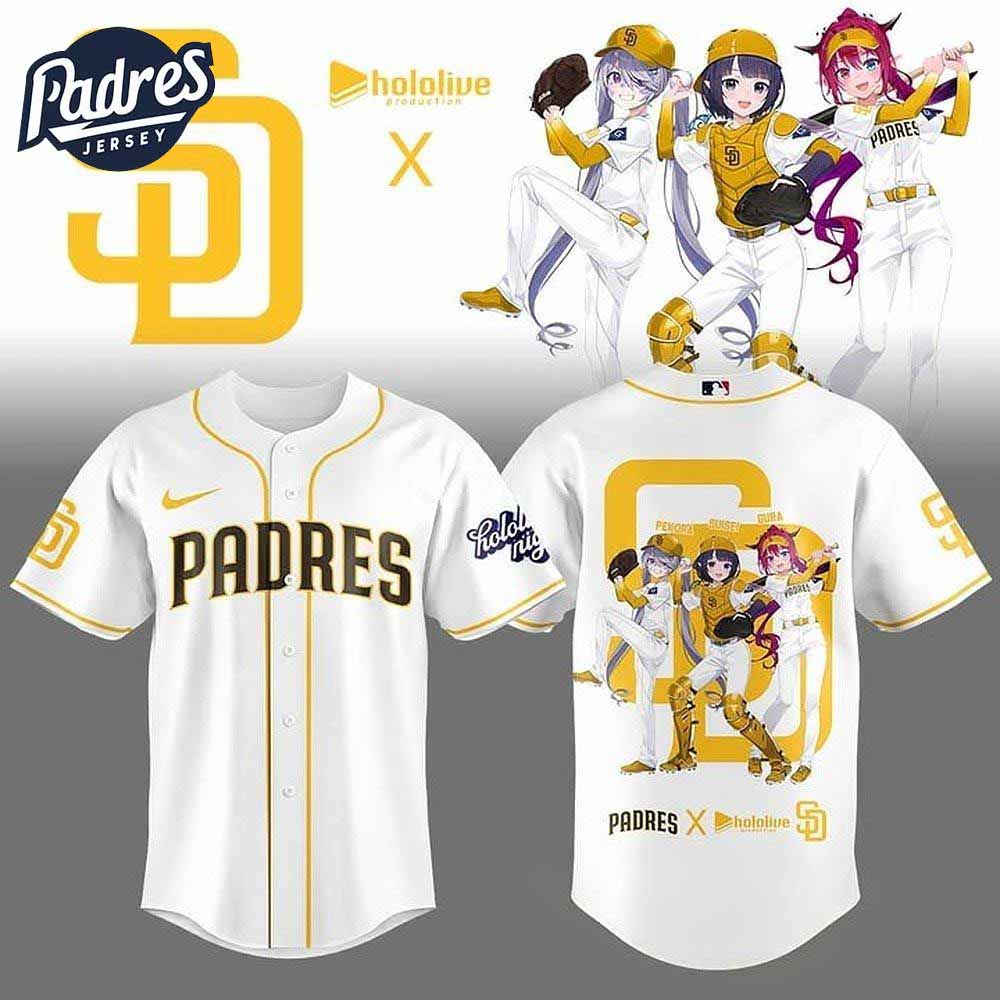 San Diego Padres Hololive Night Collaboration Baseball Jersey - Padres Jersey Oasis: Elevate Your Baseball Style Game