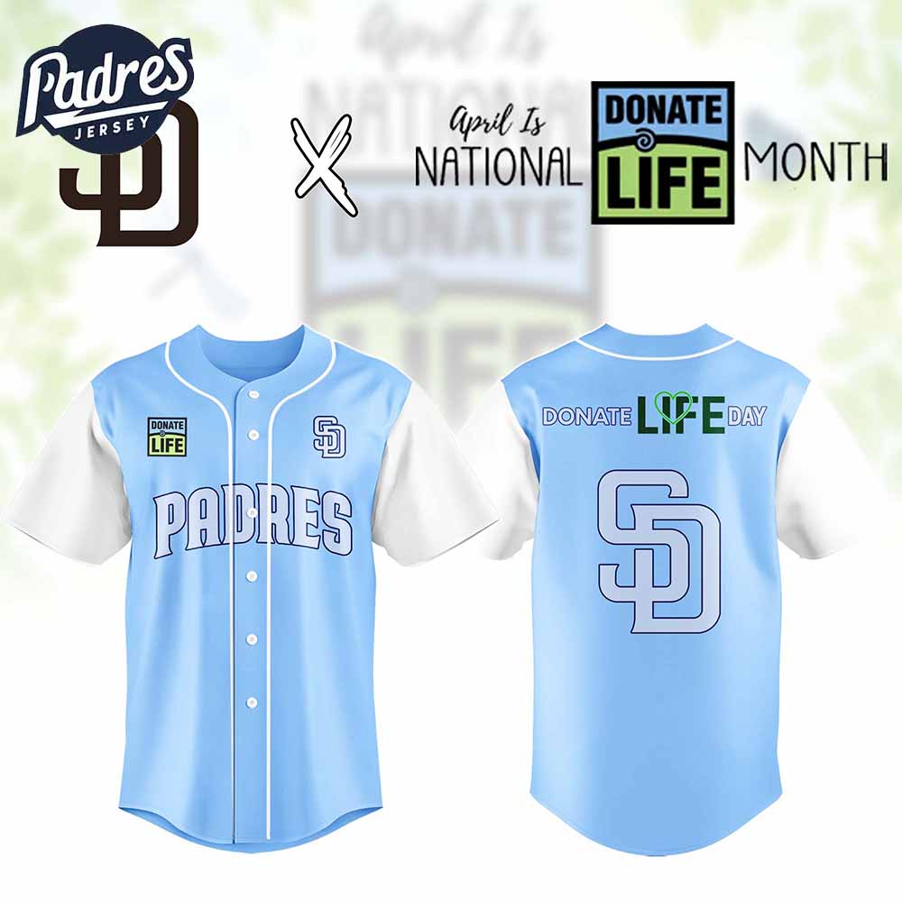 San Diego Padres MLB x Donate Life Month Personalized Baseball Jersey Outfit - Padres Jersey Oasis: Elevate Your Baseball Style Game