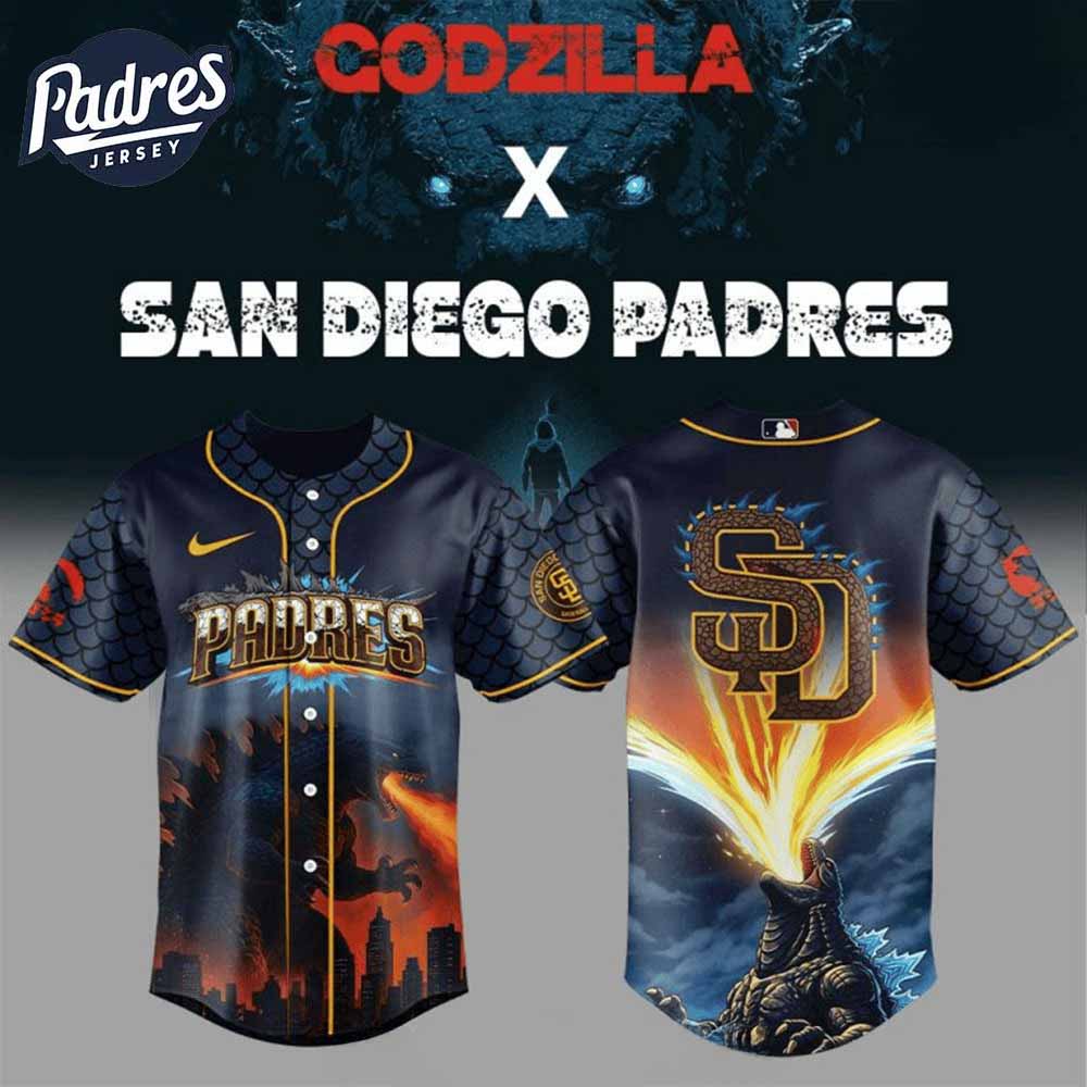 San Diego Padres X Godzilla Special Edition Baseball Jersey - Padres Jersey Oasis: Elevate Your Baseball Style Game