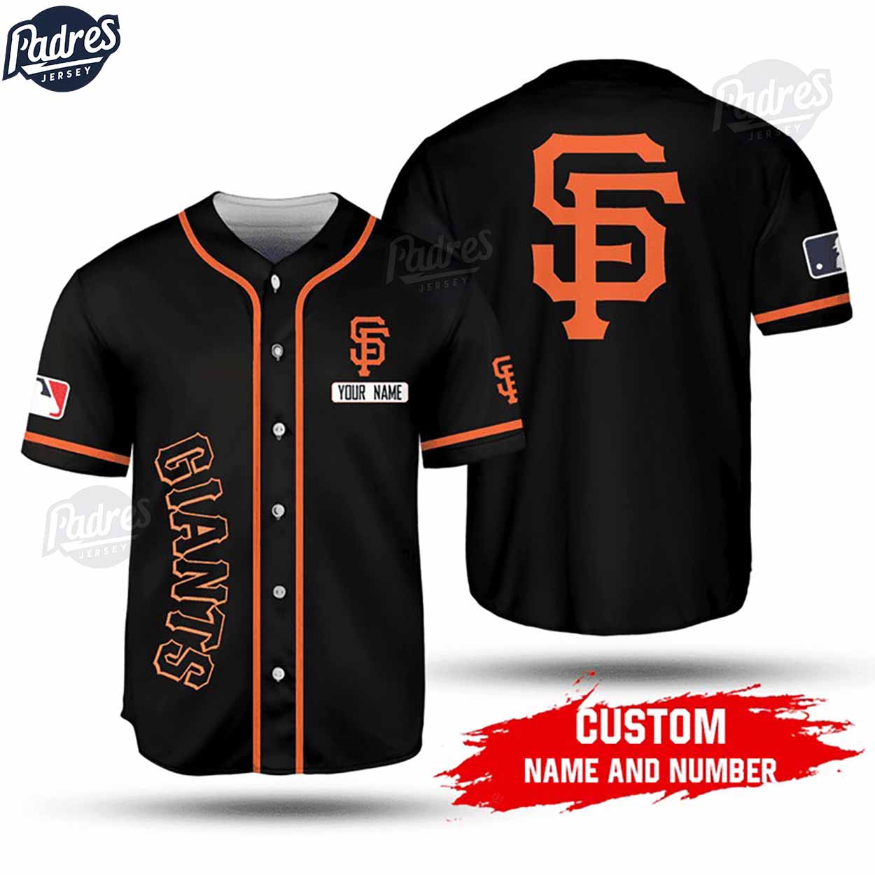 San Francisco Giants Black Custom Baseball Jersey - Padres Jersey Oasis: Elevate Your Baseball Style Game