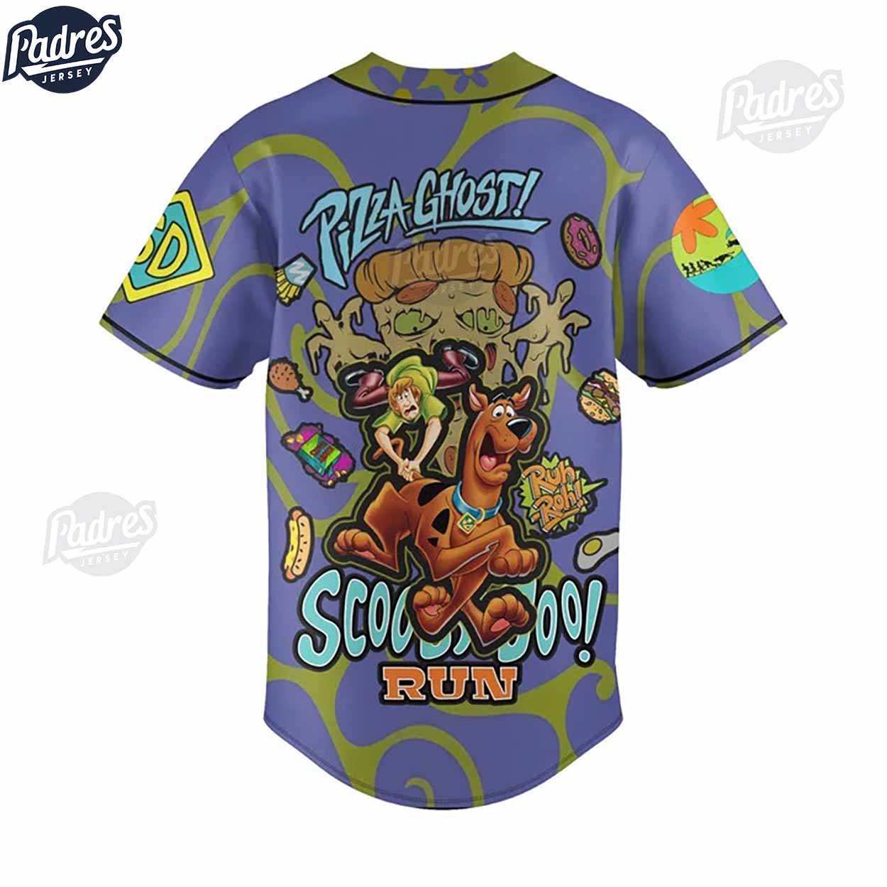 Scooby Doo Pizza Ghost Baseball Jersey - Padres Jersey Oasis: Elevate Your Baseball Style Game