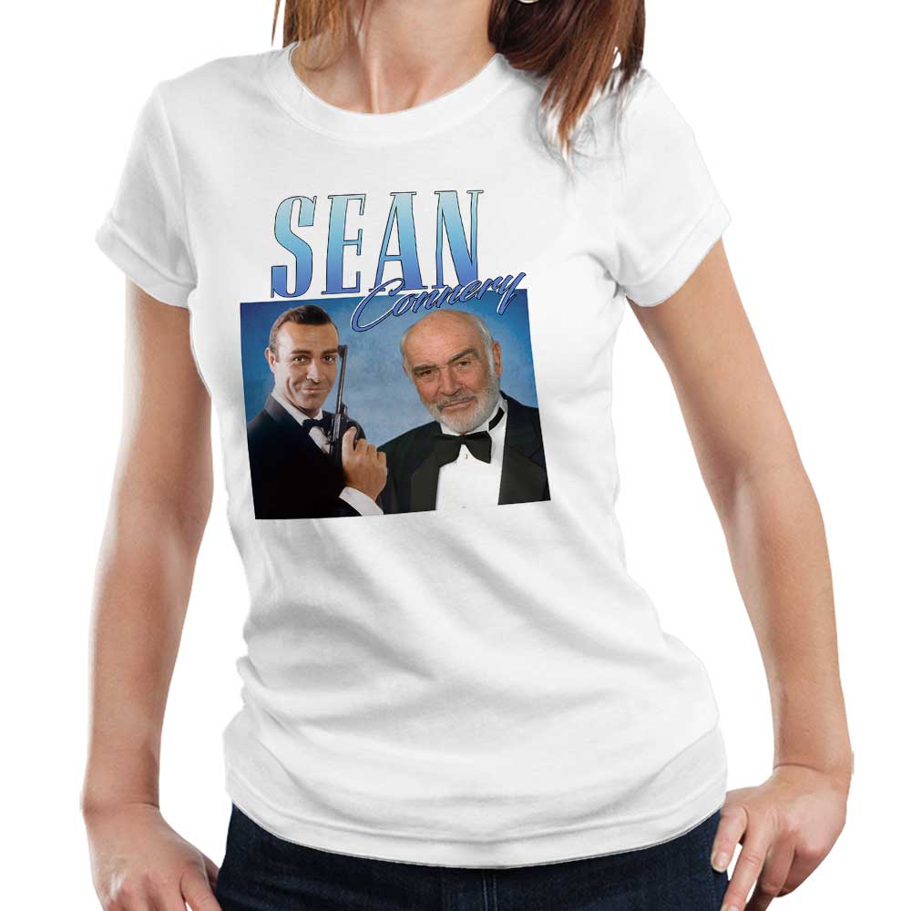 Sean Connery Appreciation Tshirt Fitted Ladies Style001