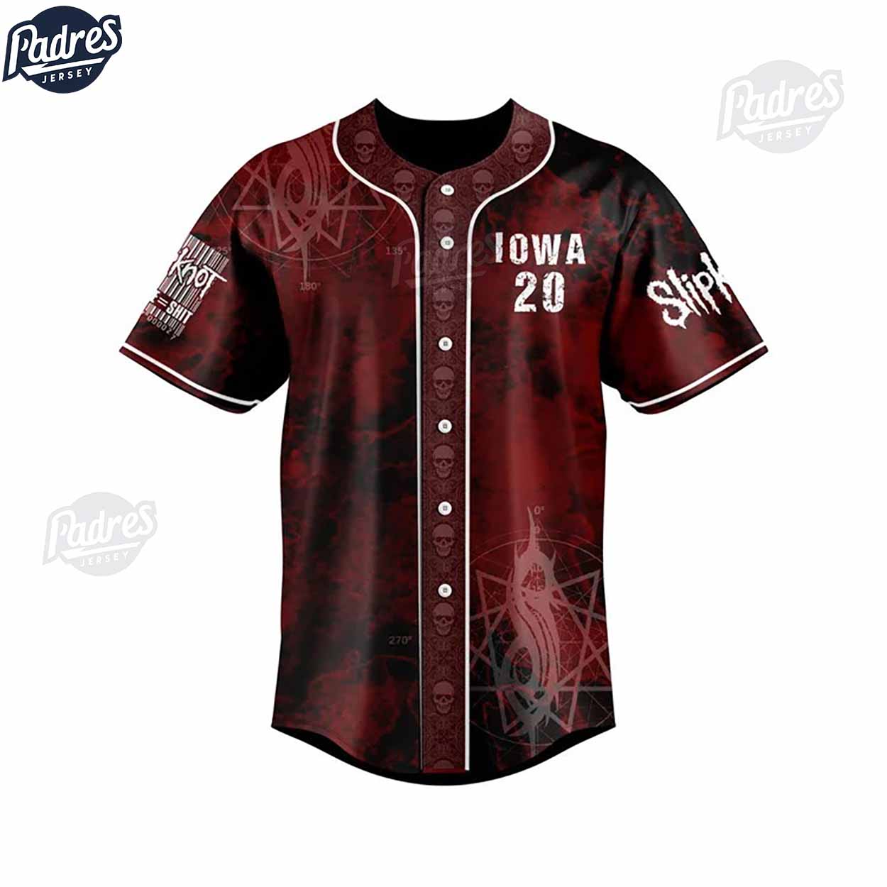 Slipknot Metallica Skull Custom Baseball Jersey - Padres Jersey Oasis: Elevate Your Baseball Style Game
