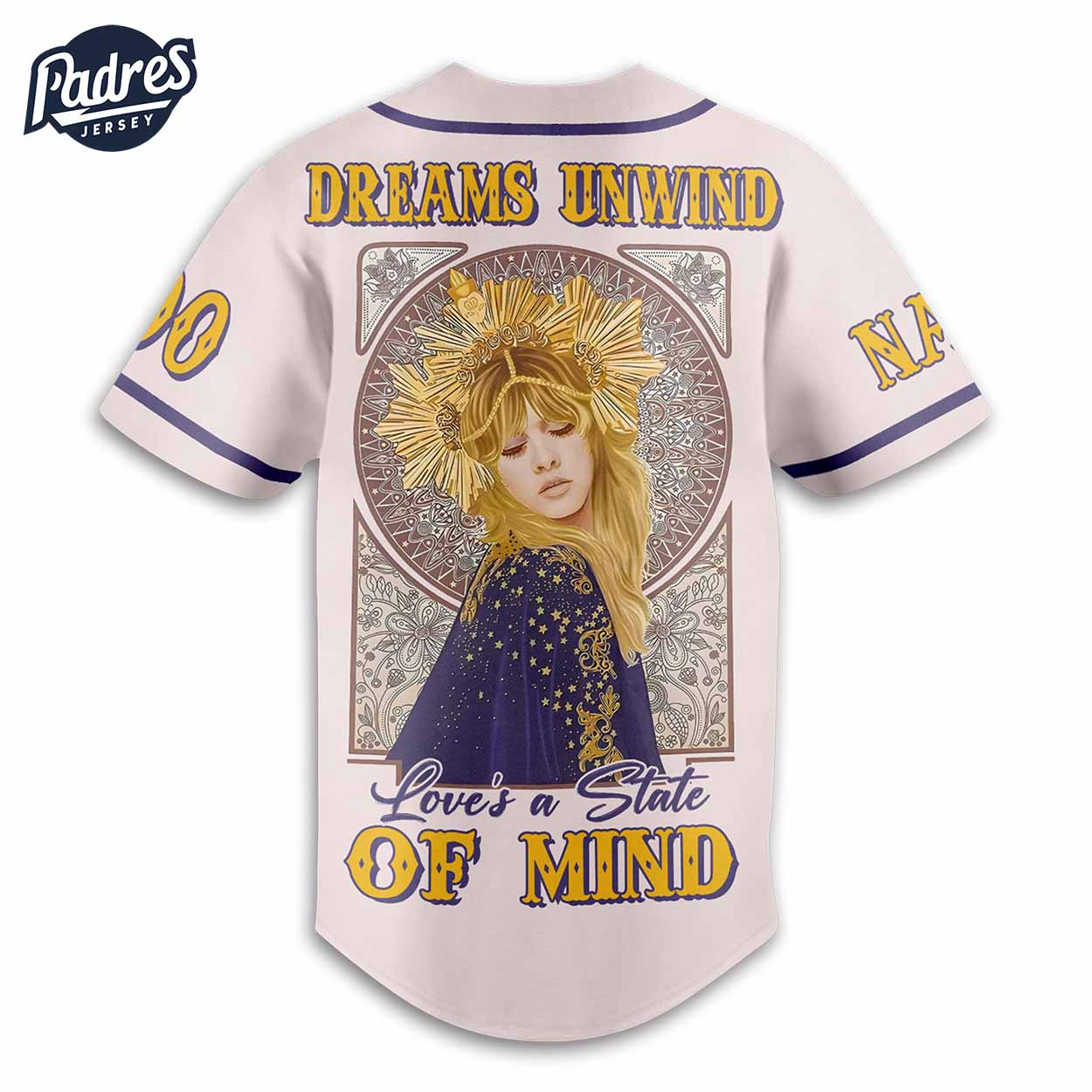 Stevie Nicks Dreams Unwind Of Mind Custom Baseball Jersey Style - Padres Jersey Oasis: Elevate Your Baseball Style Game