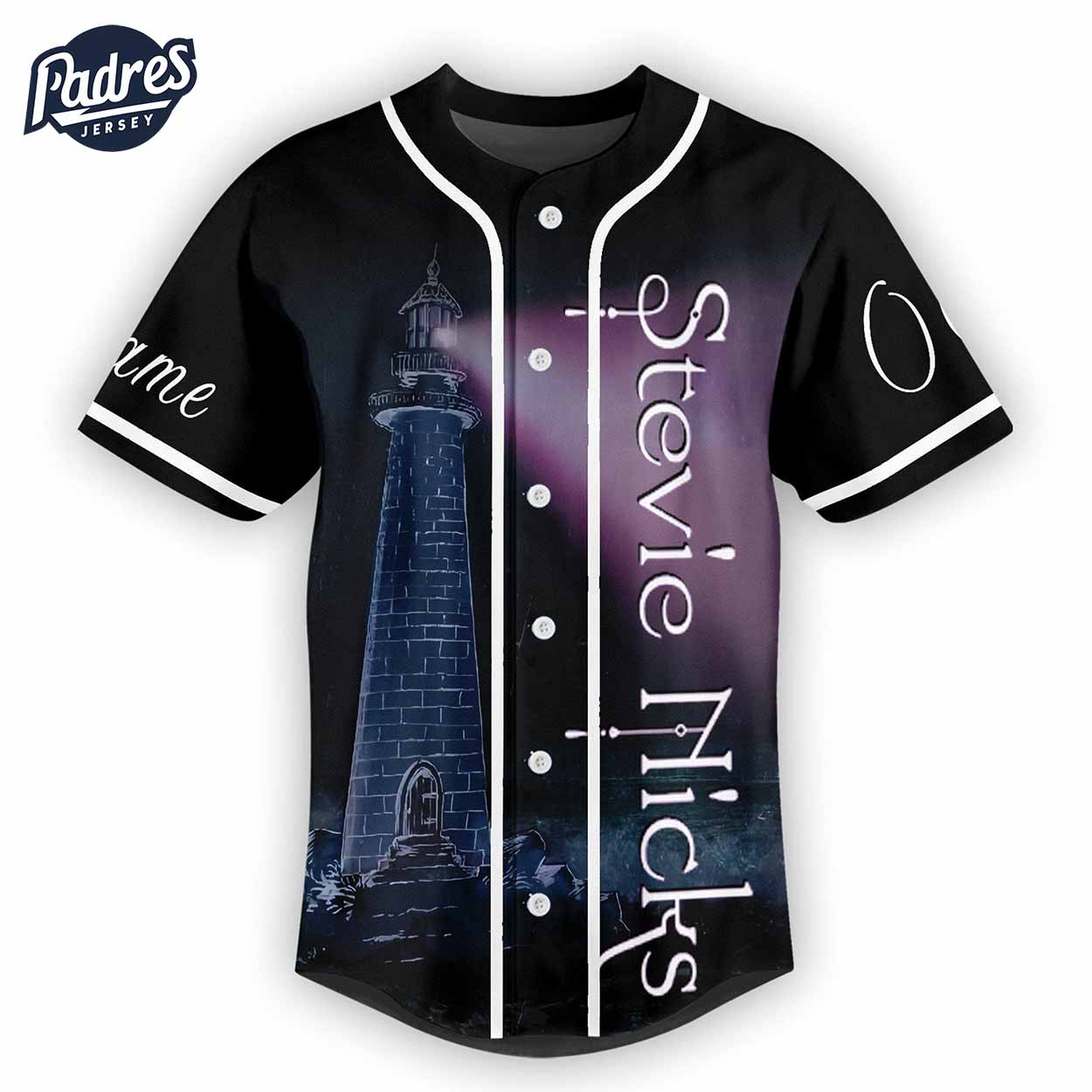 Stevie Nicks The Lighthouse Custom Baseball Jersey - Padres Jersey Oasis: Elevate Your Baseball Style Game