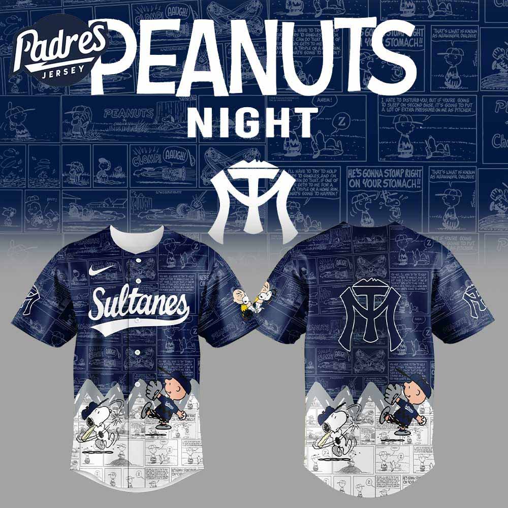 Sultanes De Monterrey X peanuts Baseball Jersey - Padres Jersey Oasis: Elevate Your Baseball Style Game