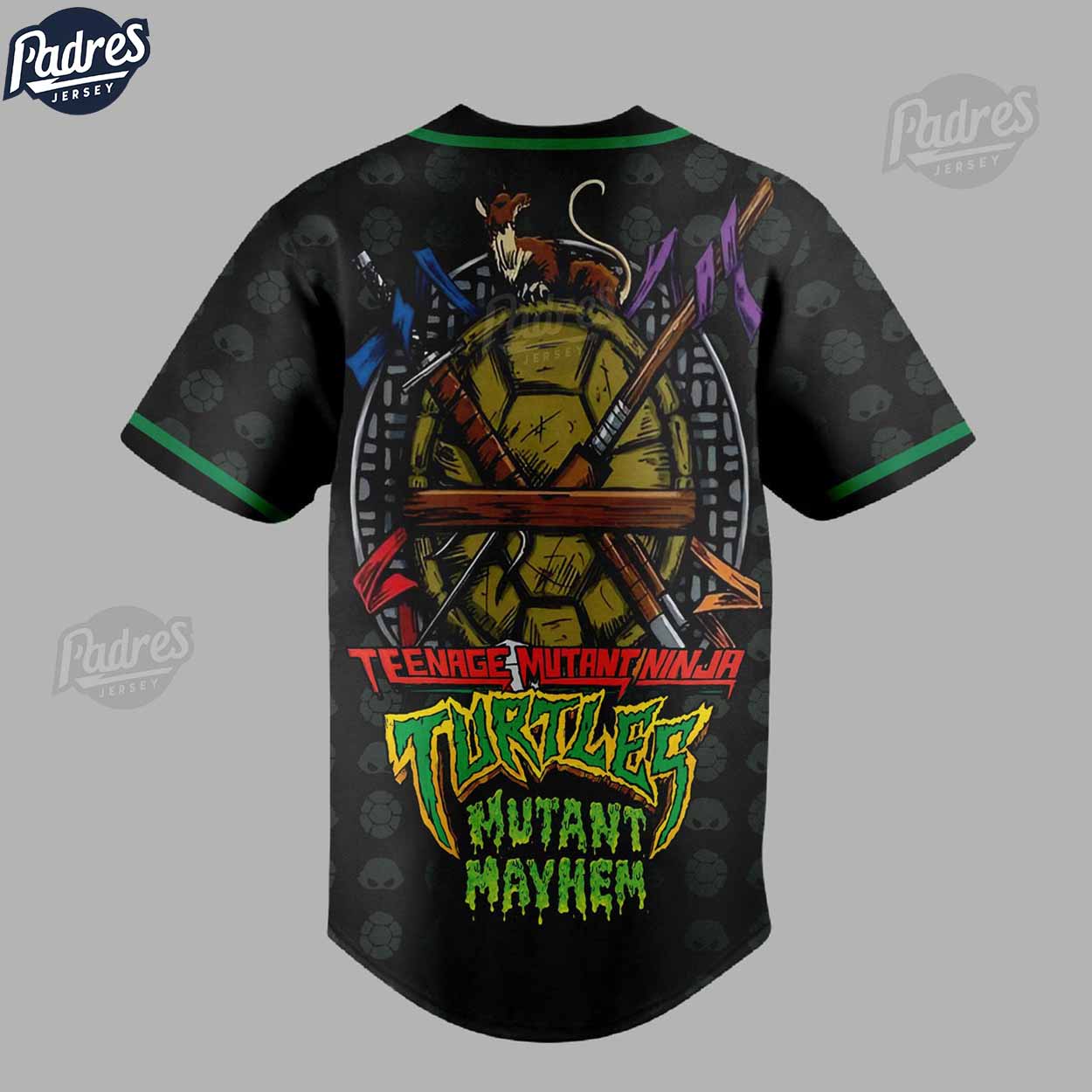 TMNT MUTANT MayHem Ninja Turtles Custom Baseball Jersey Style - Padres Jersey Oasis: Elevate Your Baseball Style Game