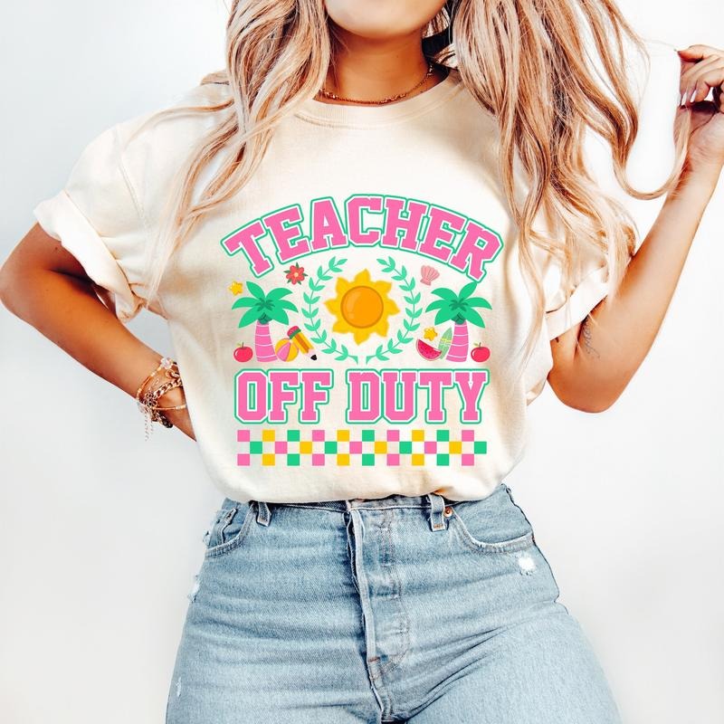 Teacher T-Shirt, End of School Year T-Shirt, Last Day Of School T-Shirt, Teacher Summer T-Shirt, Summer Vacation T-Shirt, School's Out, Palm Tree,