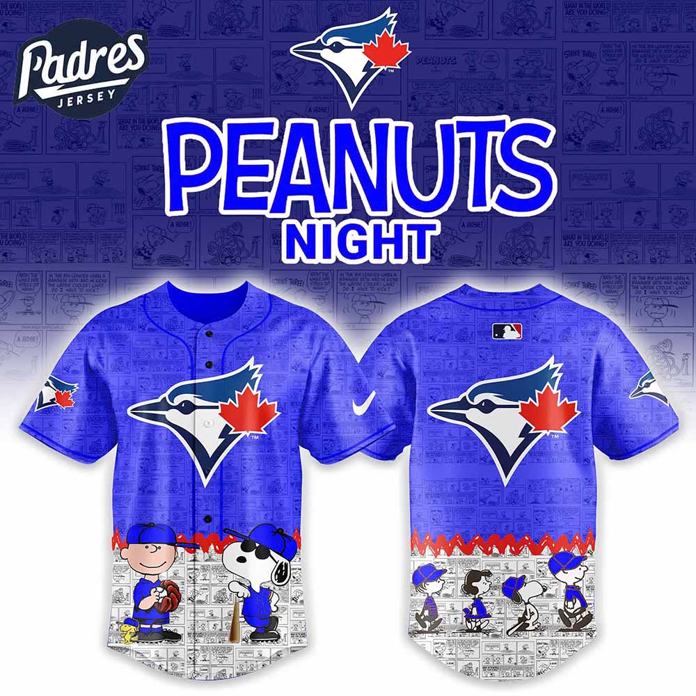 Toronto Blue Jays x Peanuts 75th Anniversary Baseball Jersey - Padres Jersey Oasis: Elevate Your Baseball Style Game