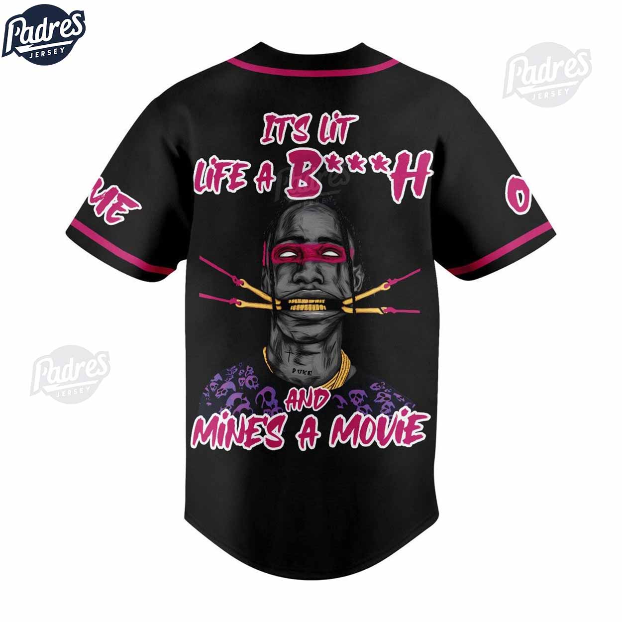Travis Scott Astroworld Custom Baseball Jersey Style - Padres Jersey Oasis: Elevate Your Baseball Style Game