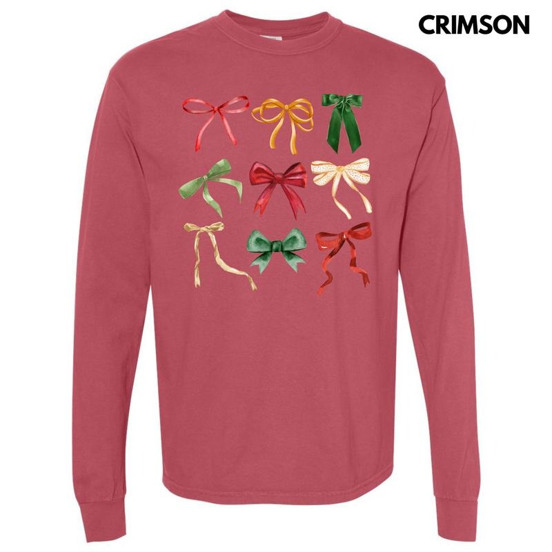 Trendy Ribbon Collage Long Sleeve Comfort Colors T-Shirt 'NLB'