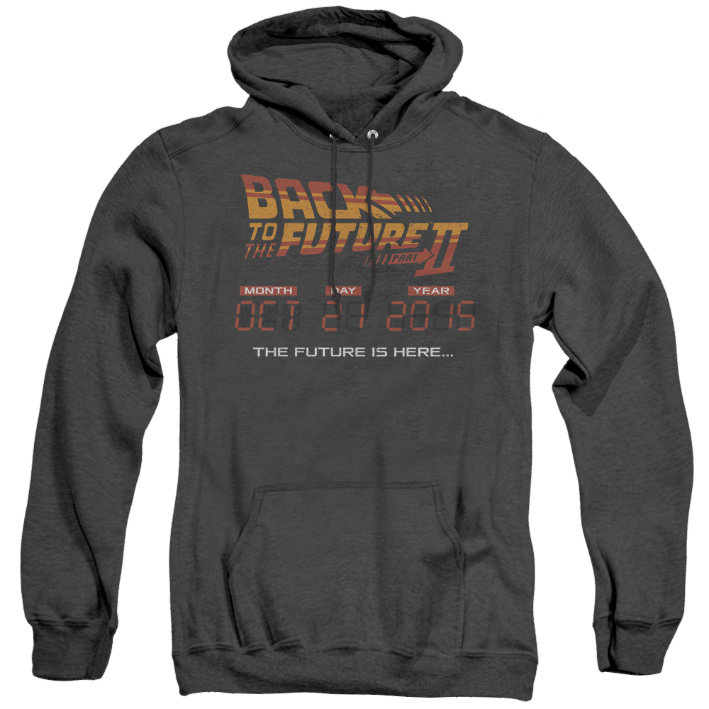 Back to the Future Trilogy Future Is Here - Heather Pullover Hoodie
