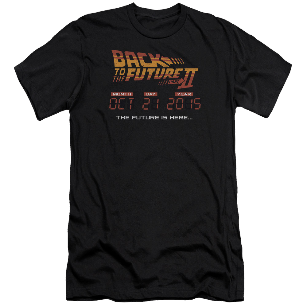 Back to the Future Trilogy Future Is Here - Men's Premium Slim Fit T-Shirt