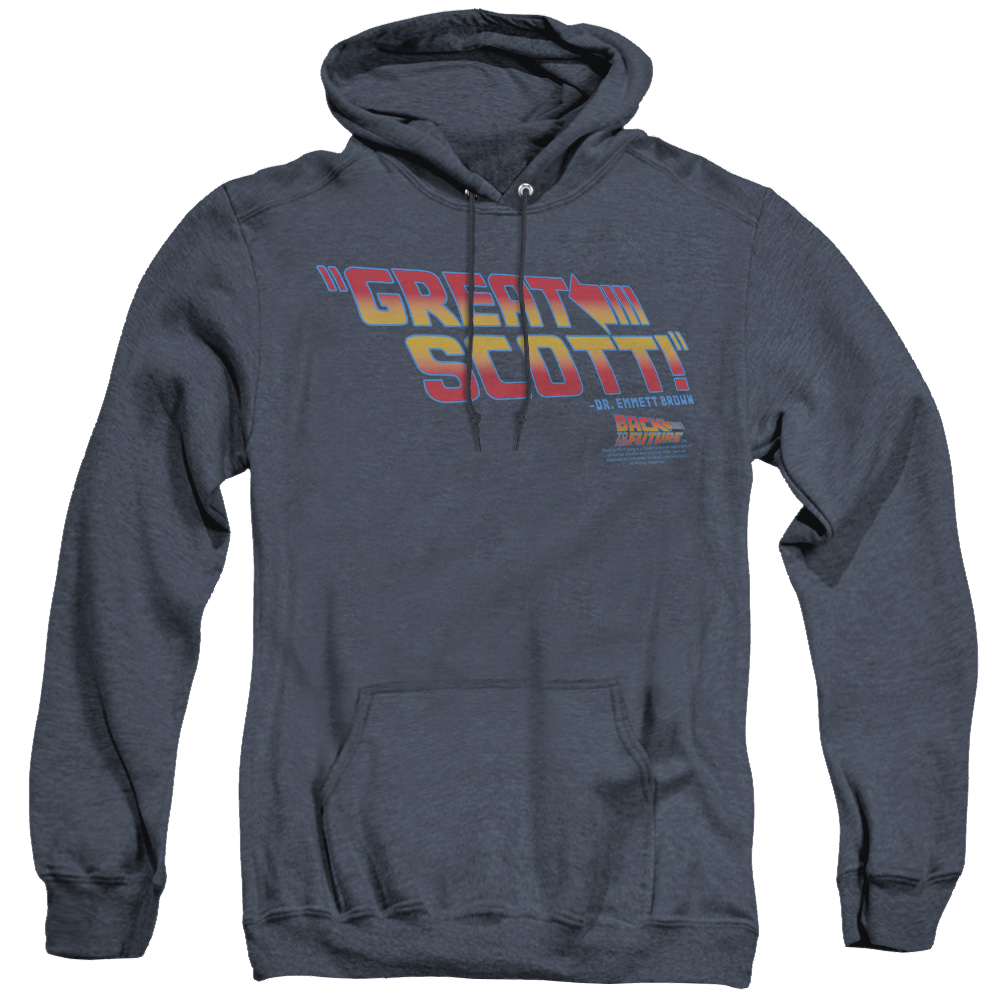 Back To The Future Trilogy Great Scott - Heather Pullover Hoodie