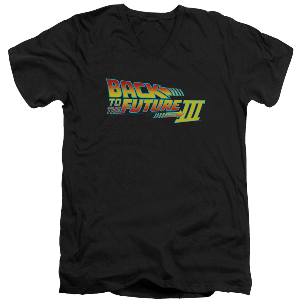 Back to the Future Trilogy Logo - Men's V-Neck T-Shirt Style001