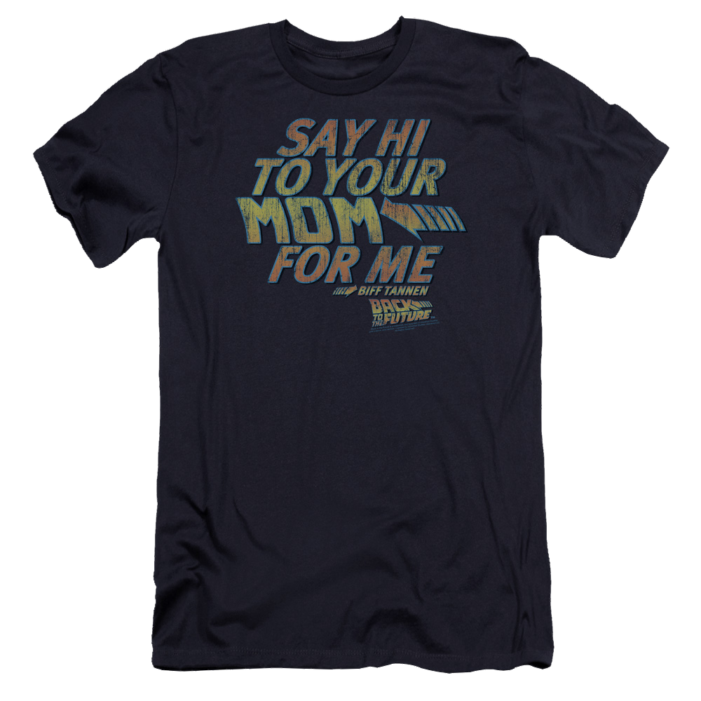 Back To The Future Say Hi - Men's Premium Slim Fit T-Shirt
