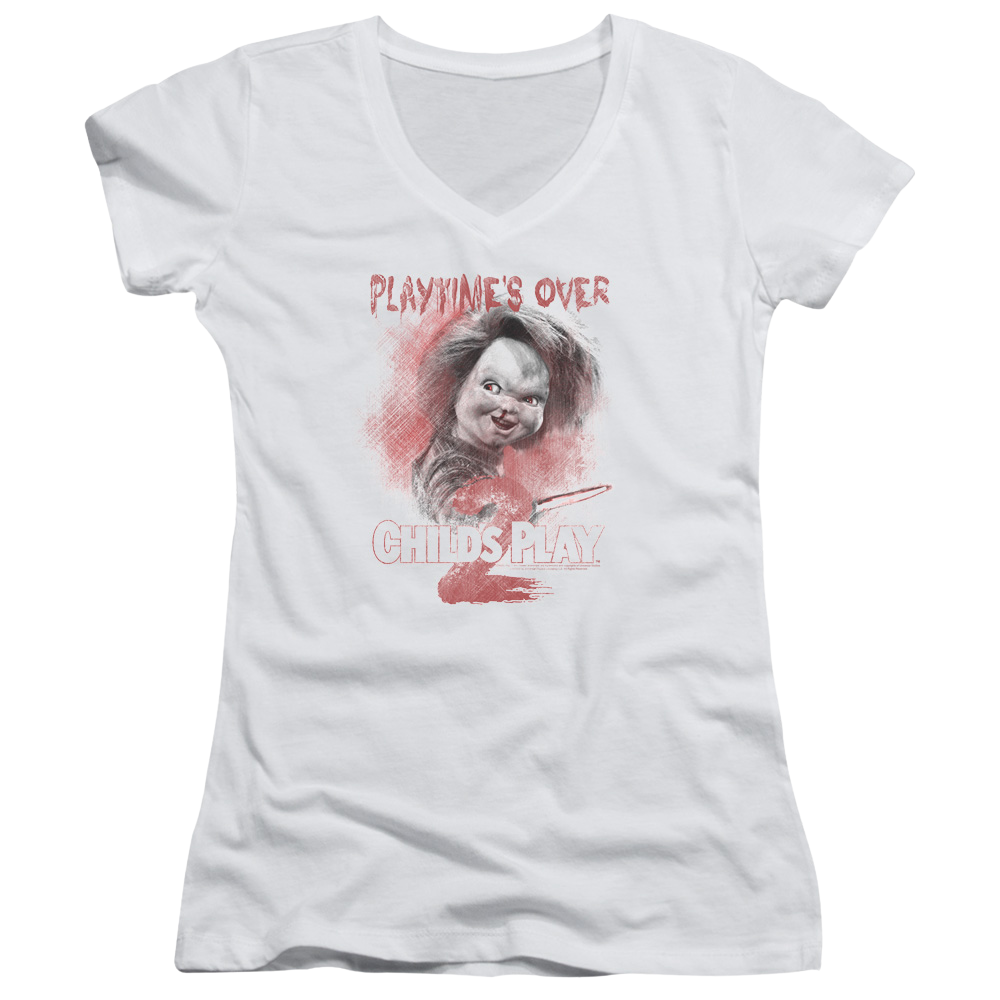 Child's Play Playtimes Over - Juniors V-Neck T-Shirt