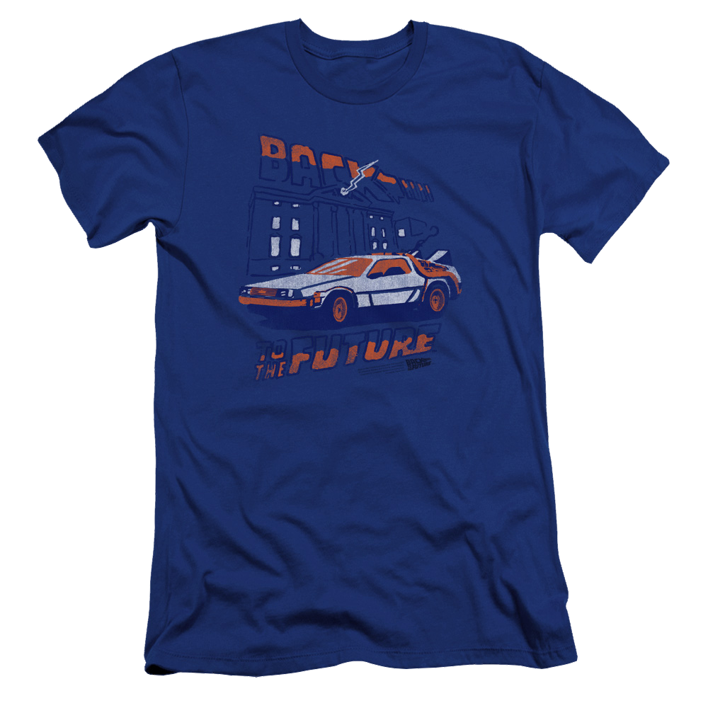 Back To The Future Lightning Strikes - Men's Premium Slim Fit T-Shirt
