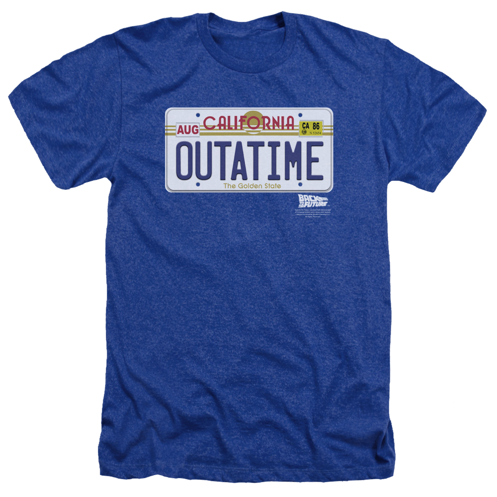 Back To The Future Outatime Plate - Men's Heather T-Shirt