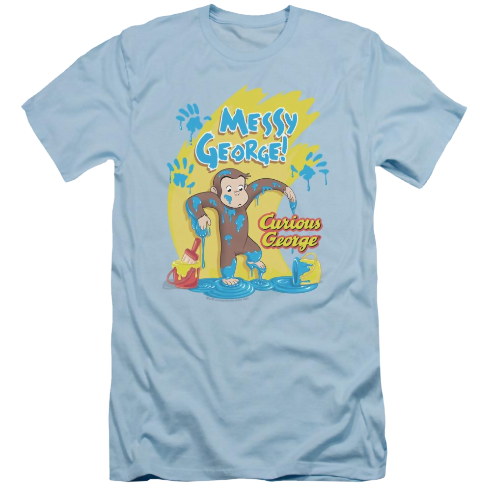 Curious George Messy George - Men's Slim Fit T-Shirt