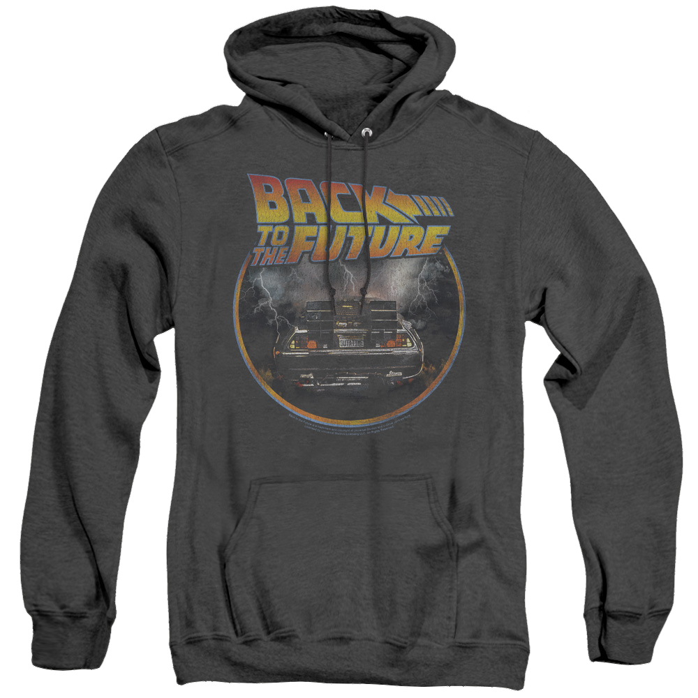 Back To The Future Trilogy Back - Heather Pullover Hoodie