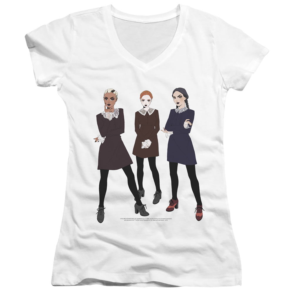 Chilling Adventures Of Sabrina Weird - Juniors V-Neck T-Shirt