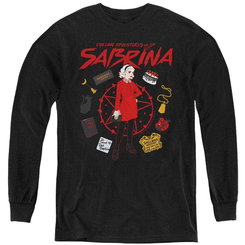 Chilling Adventures Of Sabrina Circle - Youth Long Sleeve T-Shirt